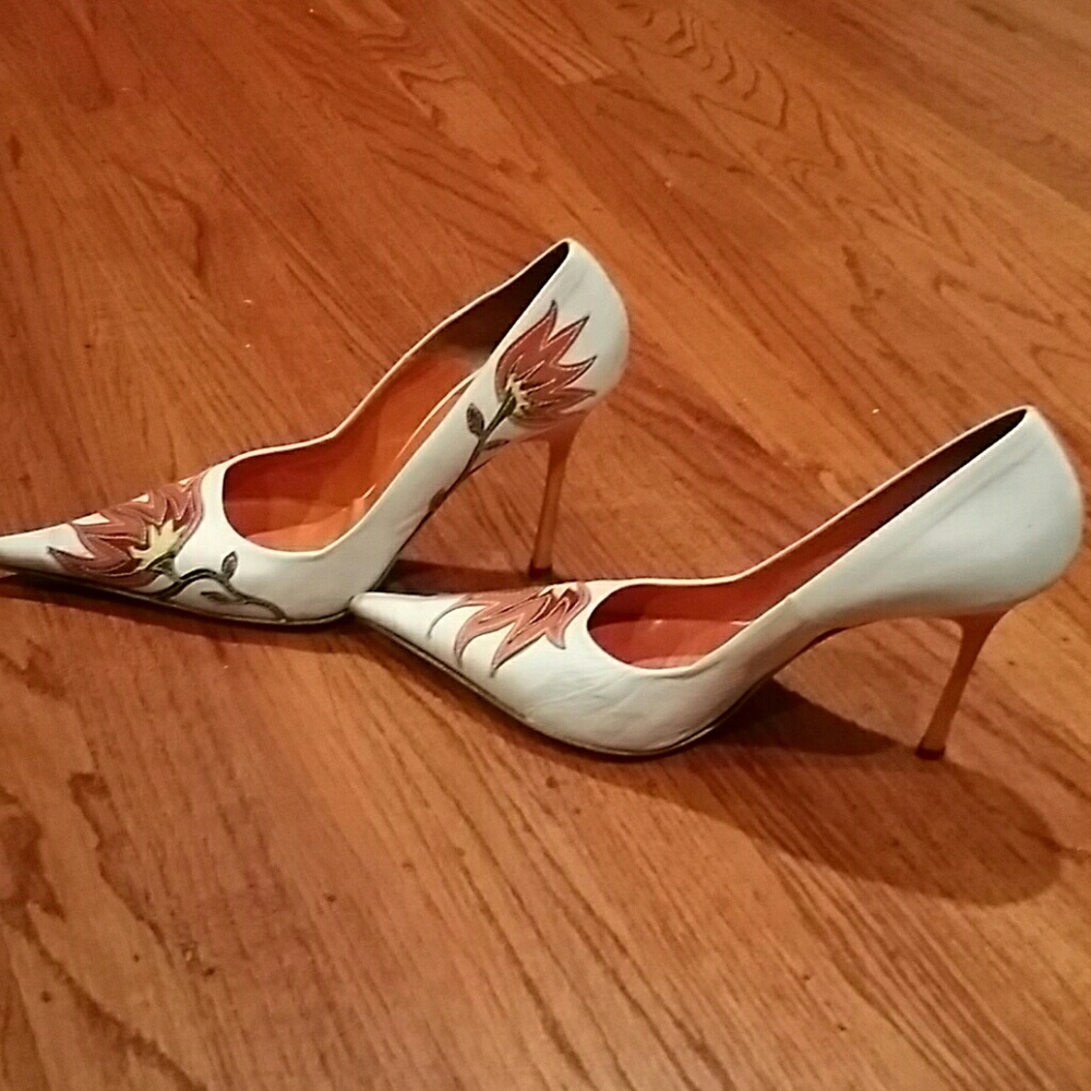 COPY - Gianmarco Lorenzi Floral Stilletos